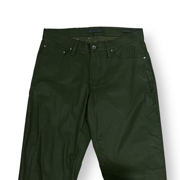 NWT John Varvatos JV-701 Regular Jeans In Army Green Mens 30 Coated Cotton $348 - Picture 4 of 10